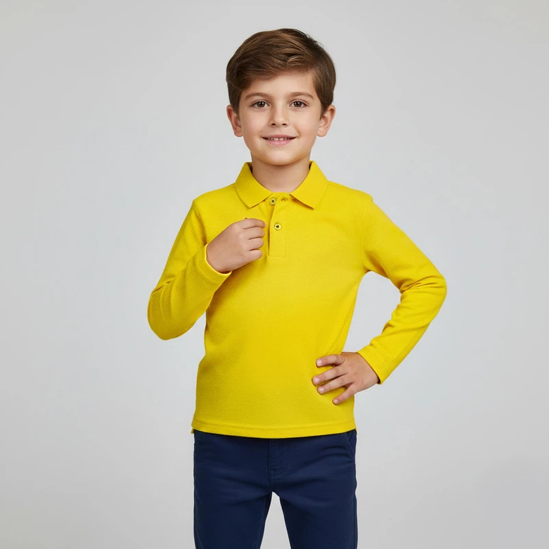 پولوشرت آستین بلند بچگانه تیتیش مدل 9001683