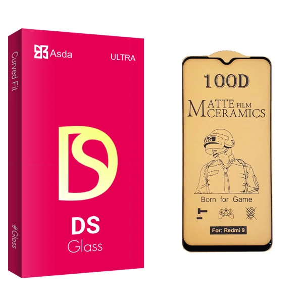 محافظ صفحه نمایش سرامیکی آسدا مدل DS glass مناسب برای گوشی موبایل شیائومی Redmi 9