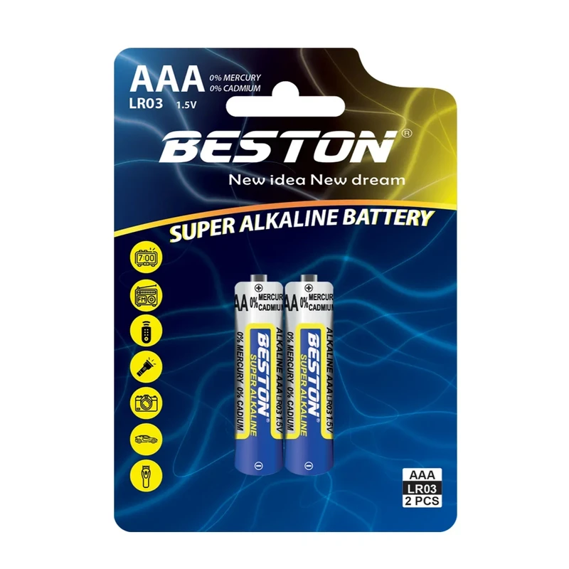 باتری نیم قلمی بستون مدل Super Alkaline کد LR03