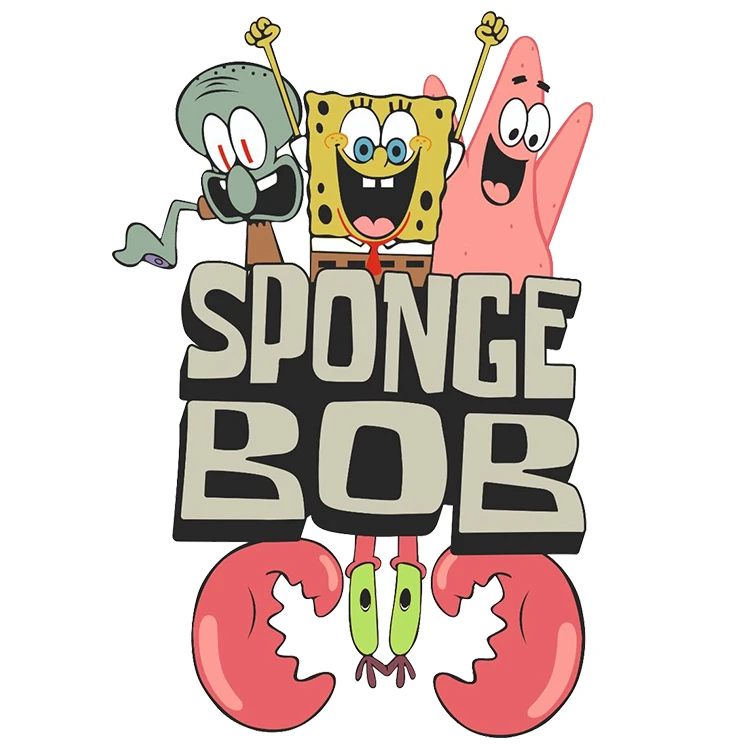 استیکر پارچه و لباس پاد آفرین مدل کارتون باب اسفنجی کد DKST356