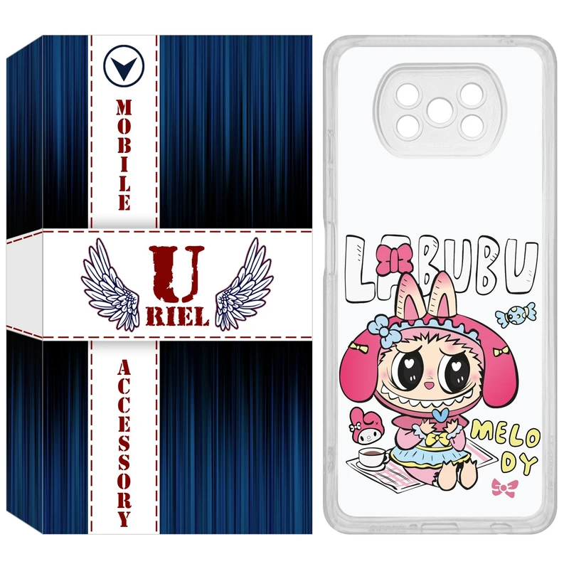کاور یوریل مدل Clear کد 140 طرح لبوبو Labubu مناسب برای گوشی موبایل شیائومی Poco X3 / X3 Pro / X3 NFC