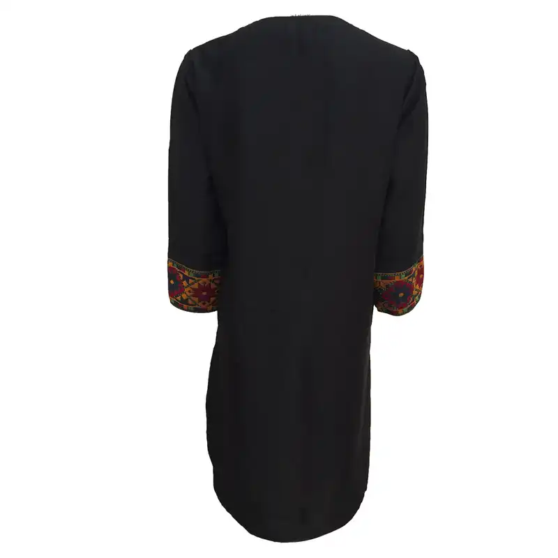 مانتو زنانه مدل بابوس و نپالی تافته tm-2713 رنگ مشکی