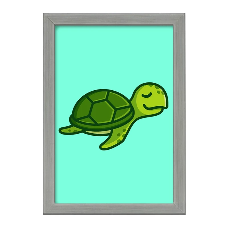 تابلو خندالو طرح حیوانات بامزه لاکپشت کد 28169