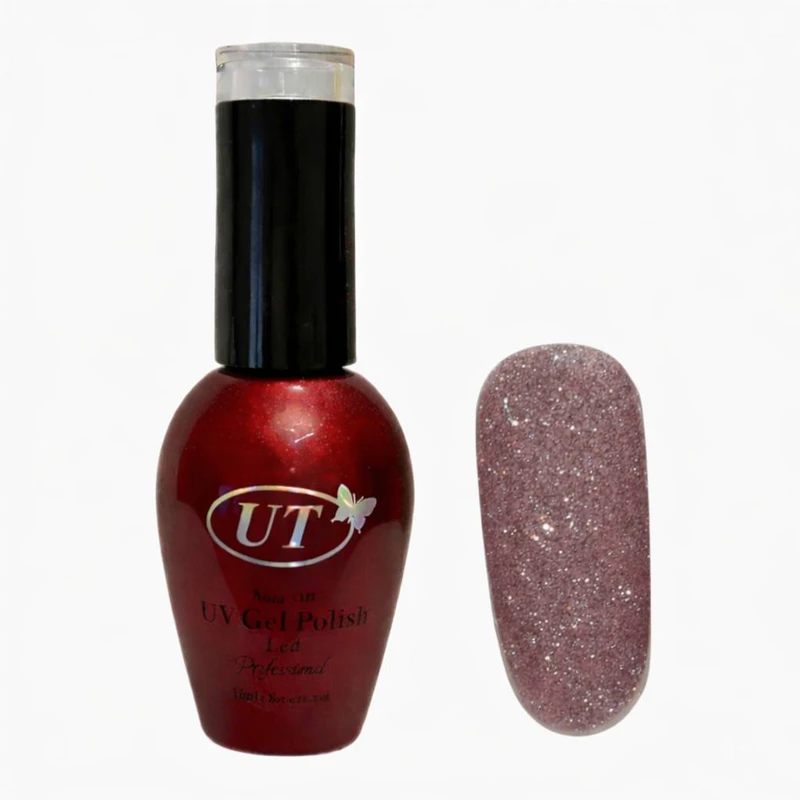 لاک ژل براق ناخن یوتی مدل DISCO شماره 101 رنگ صورتی