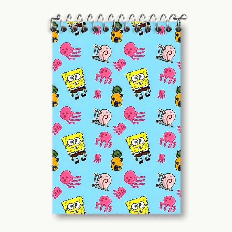 دفتر یادداشت 50 برگ خندالو طرح پترن باب اسفنجی کد N5268