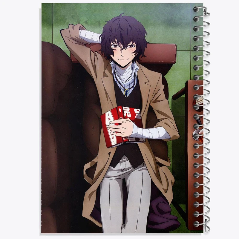 دفتر مشق 50 برگ خندالو مدل دازای اوسامو انیمه سگ های ولگرد بانگو کد 13675