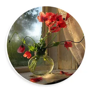  دیوارکوب طرح گل شقایق پشت پنجره مدل wtb642