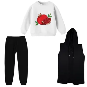 ست 3 تکه لباس راحتی بچگانه مدل یلدایی کد 03    