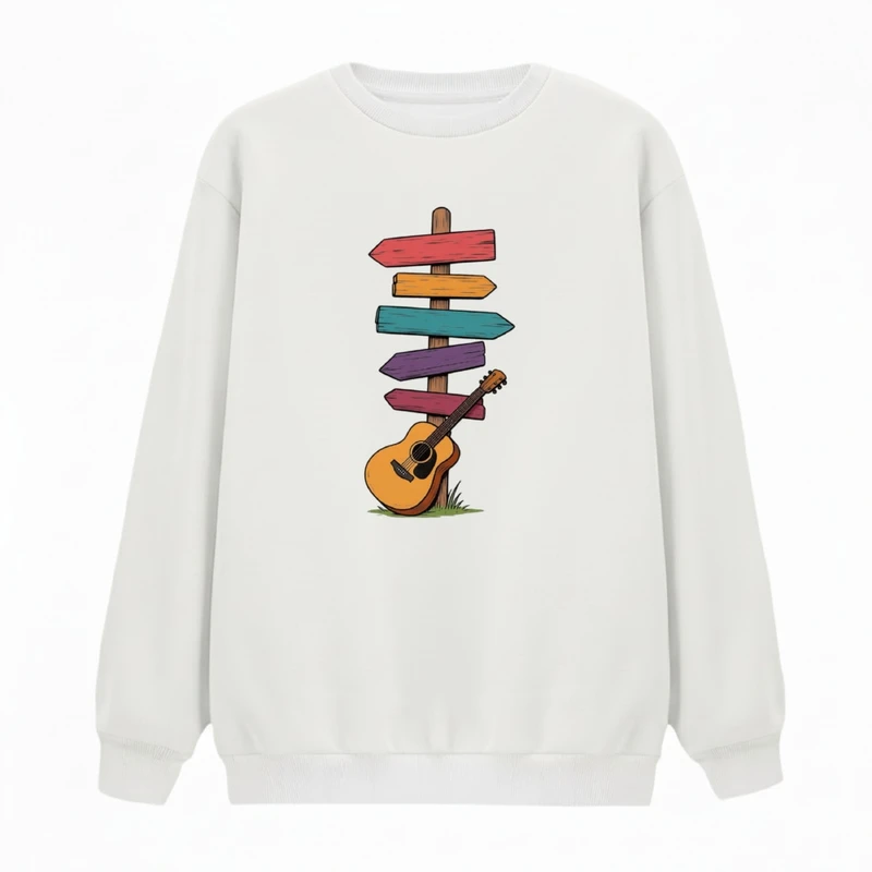 سویشرت زنانه مدل دیوار گیتاری 