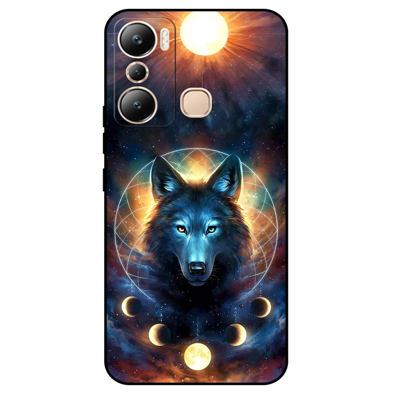 کاور مگافون طرح گرگ و ماه مدل 8006 مناسب برای گوشی موبایل اینفینیکس Hot 20i