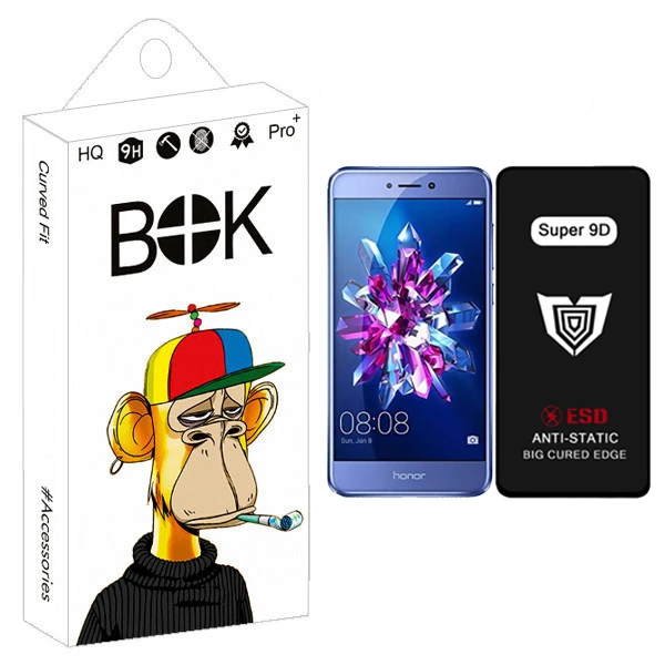 محافظ صفحه نمایش بوک مدل Super 9D Pro مناسب برای گوشی موبایل هوآوی 8 lite