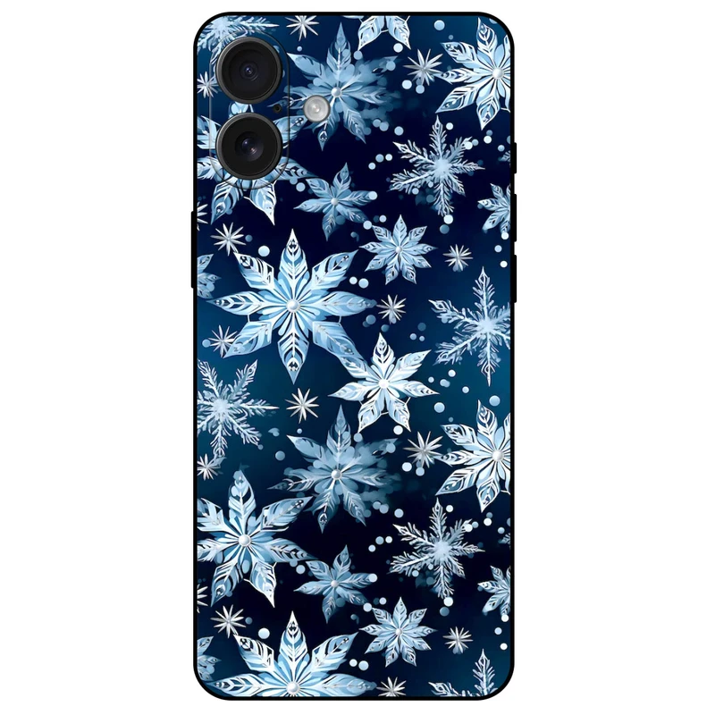 کاور مگافون طرح برف مدل 2824 مناسب برای گوشی موبایل اپل iPhone 16 Plus 