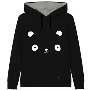هودی دخترانه 27 مدل چشم پاندا کد Z05 رنگ مشکی