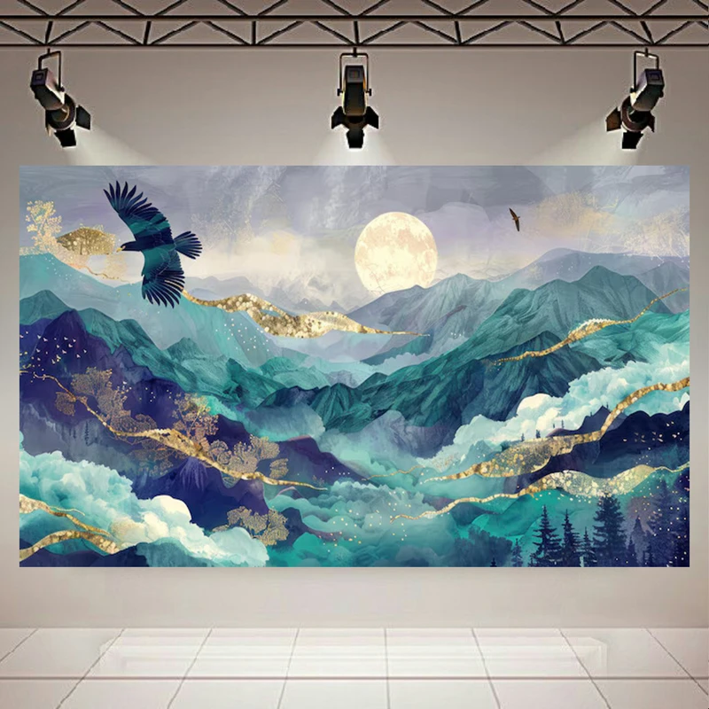  پوستر طرح مخمل پرواز عقاب مدل کوهستان کد AR3058298