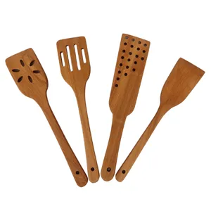 سرویس کفگیر ۴ پارچه مدل چوبی