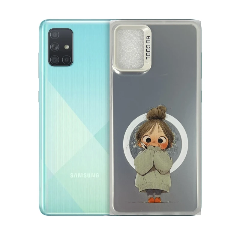 کاور طرح دختر خجالتی مناسب برای گوشی موبایل سامسونگ Galaxy A51