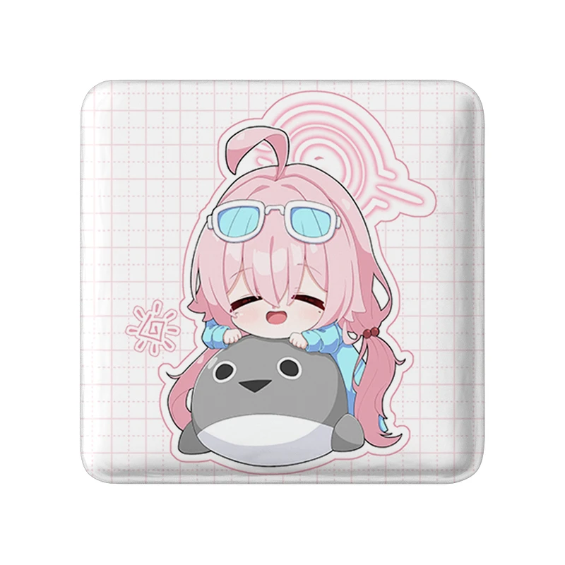 پیکسل خندالو طرح بازی آرشیو آبی (Blue Archive) مدل مربعی کد 34308