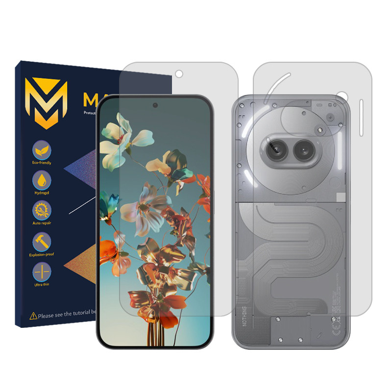 محافظ صفحه نمایش شفاف مستر مدل Resistant مناسب برای گوشی موبایل ناتینگ Phone 2a به همراه محافظ پشت گوشی