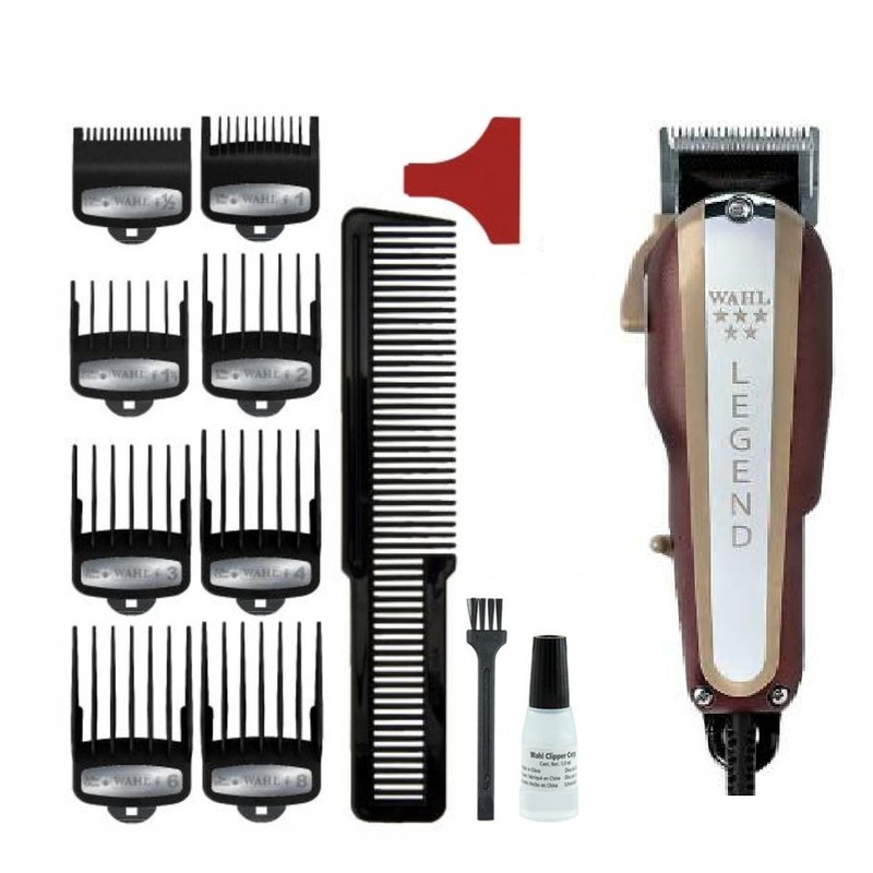 ماشین اصلاح موی سر و صورت وال پروفشنال مدل LEGEND به همراه شانه یدک وال مدل 01 بسته 10 عددی