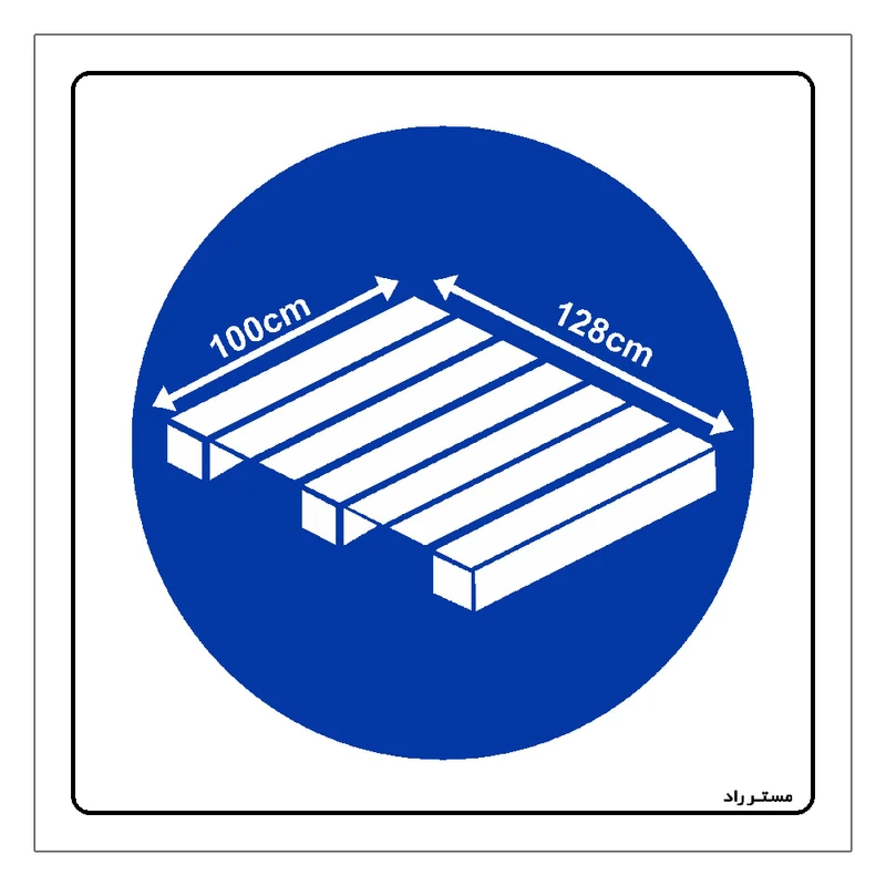 برچسب ایمنی مستر راد طرح از پالت های سالم و استاندارد استفاده نمائید مدل HSE-OSHA-121
