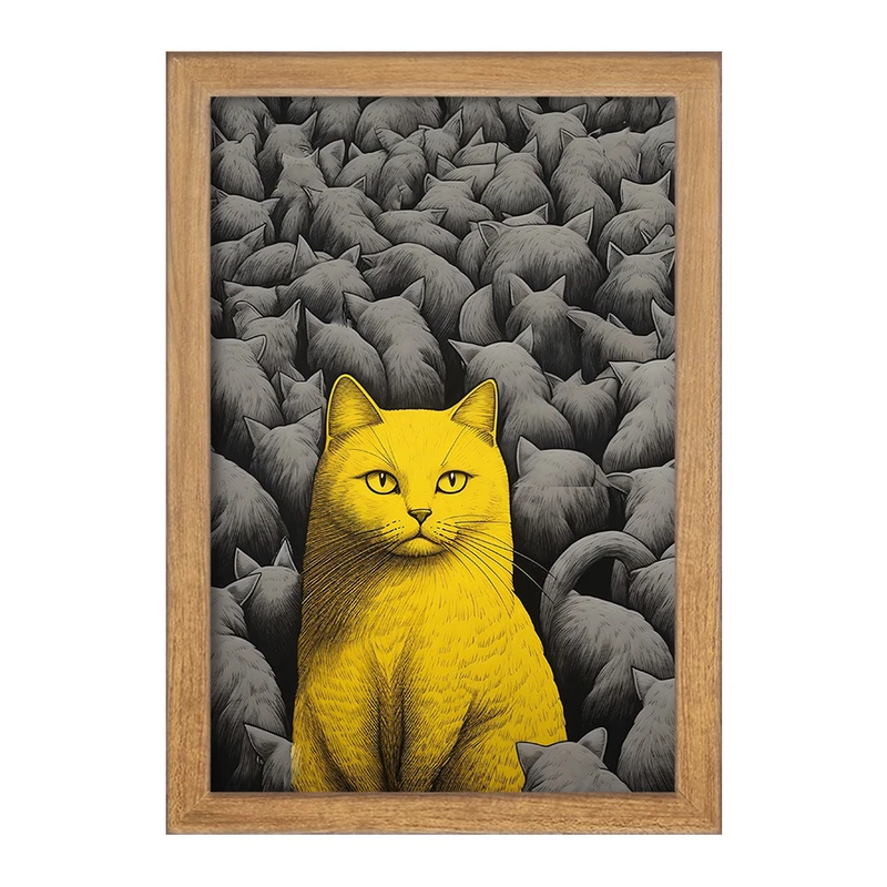 تابلو خندالو مدل گربه (Cat) کد F2891