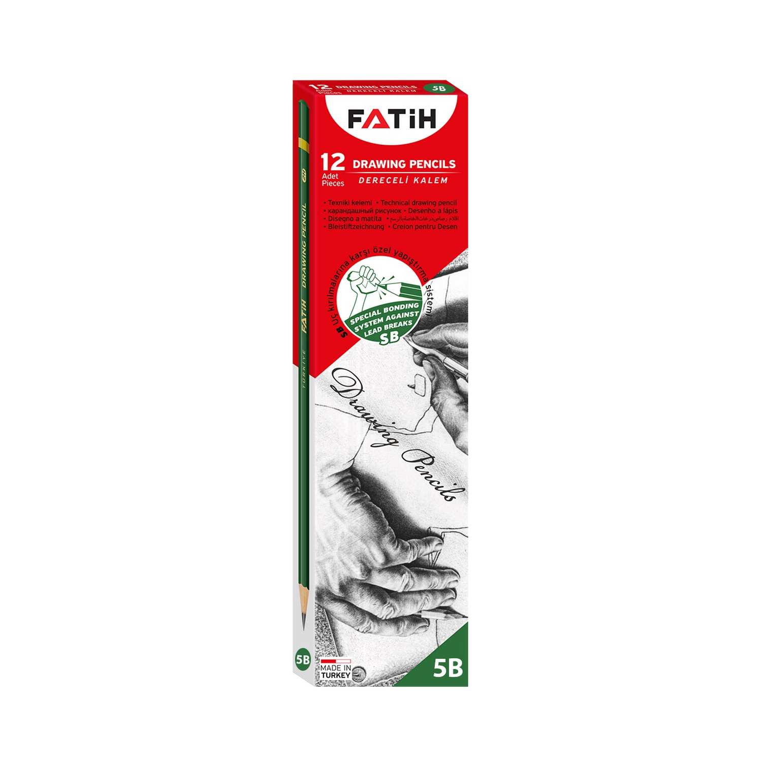 مداد طراحی فاتح مدل 5B بسته 3 عددی