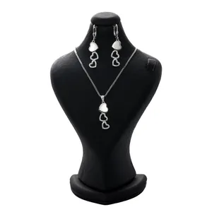 نیم ست نقره زنانه مدل قلب