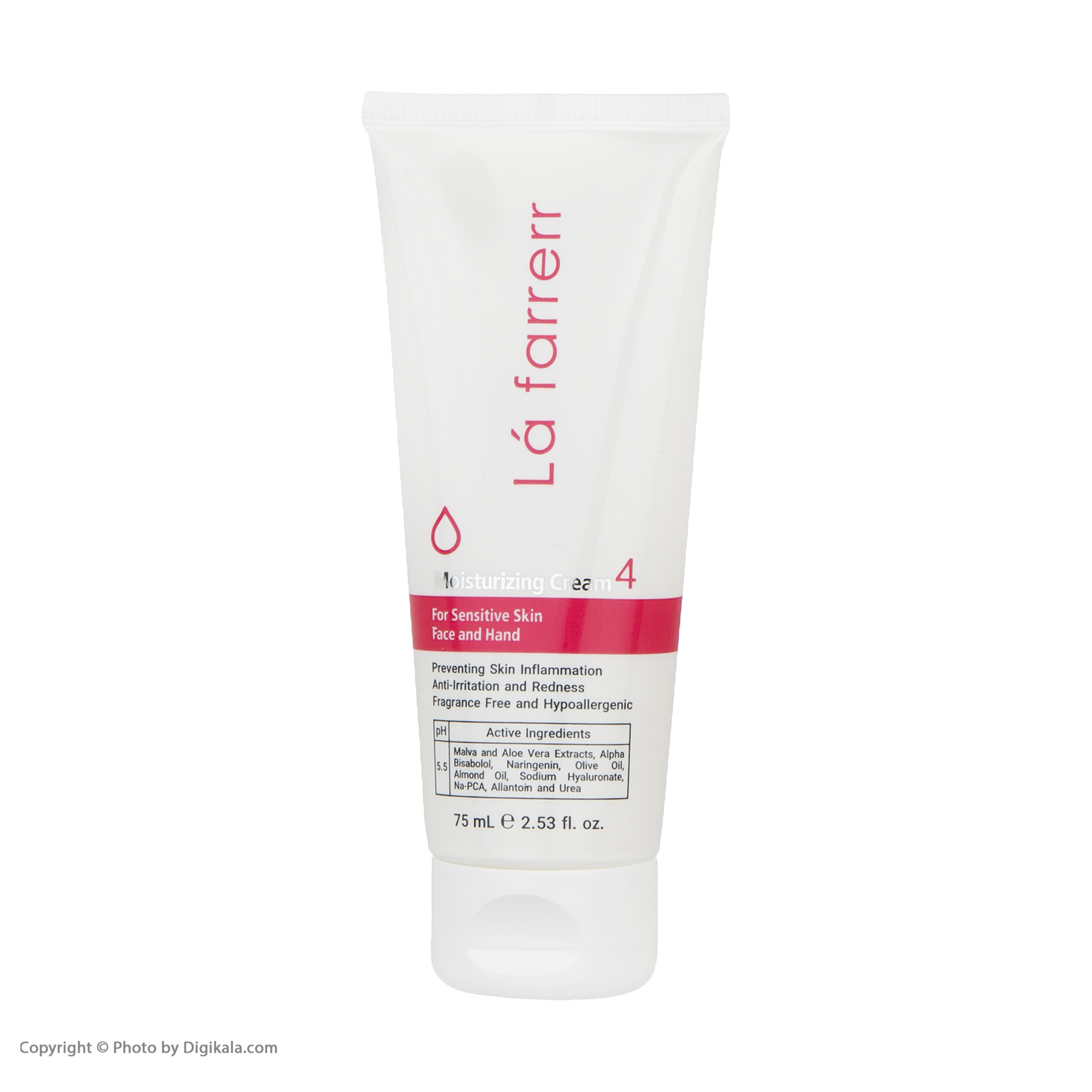 کرم مرطوب کننده و آبرسان دست و صورت لافارر مدل 04 مناسب پوست های حساس حجم 75 میلی لیتر