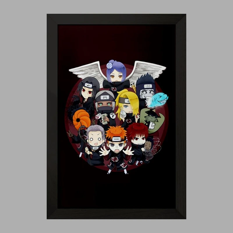 تابلو خندالو مدل گروه اکاتسوکی انیمه ناروتو Naruto  کد 11229