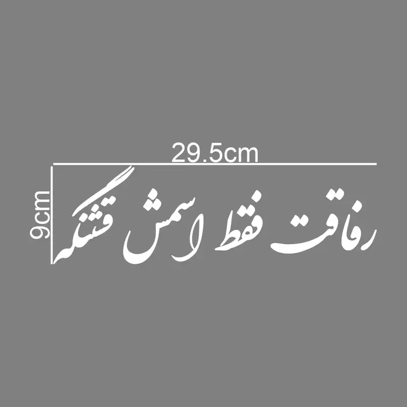 برچسب بدنه خودرو طرح رفاقت فقط اسمش قشنگه کد MT-W421