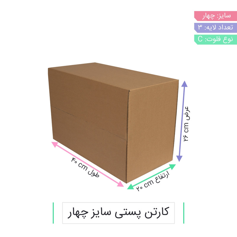 کارتن بسته بندی مدل CS-B01-08 بسته 25 عددی