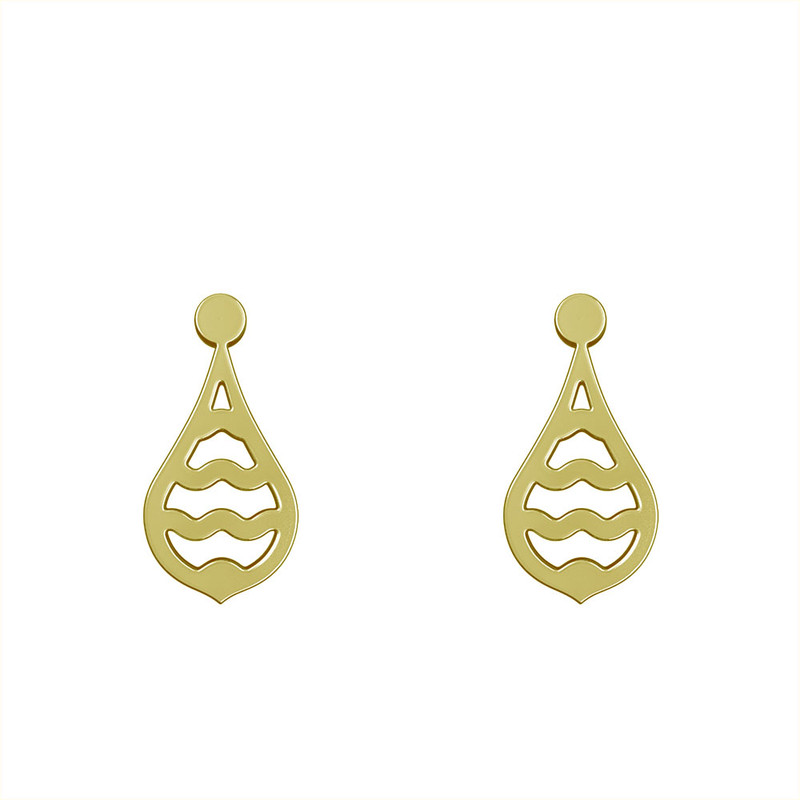 گوشواره طلا 18 عیار زنانه مدوپد مدل اشک کد GA1-11334