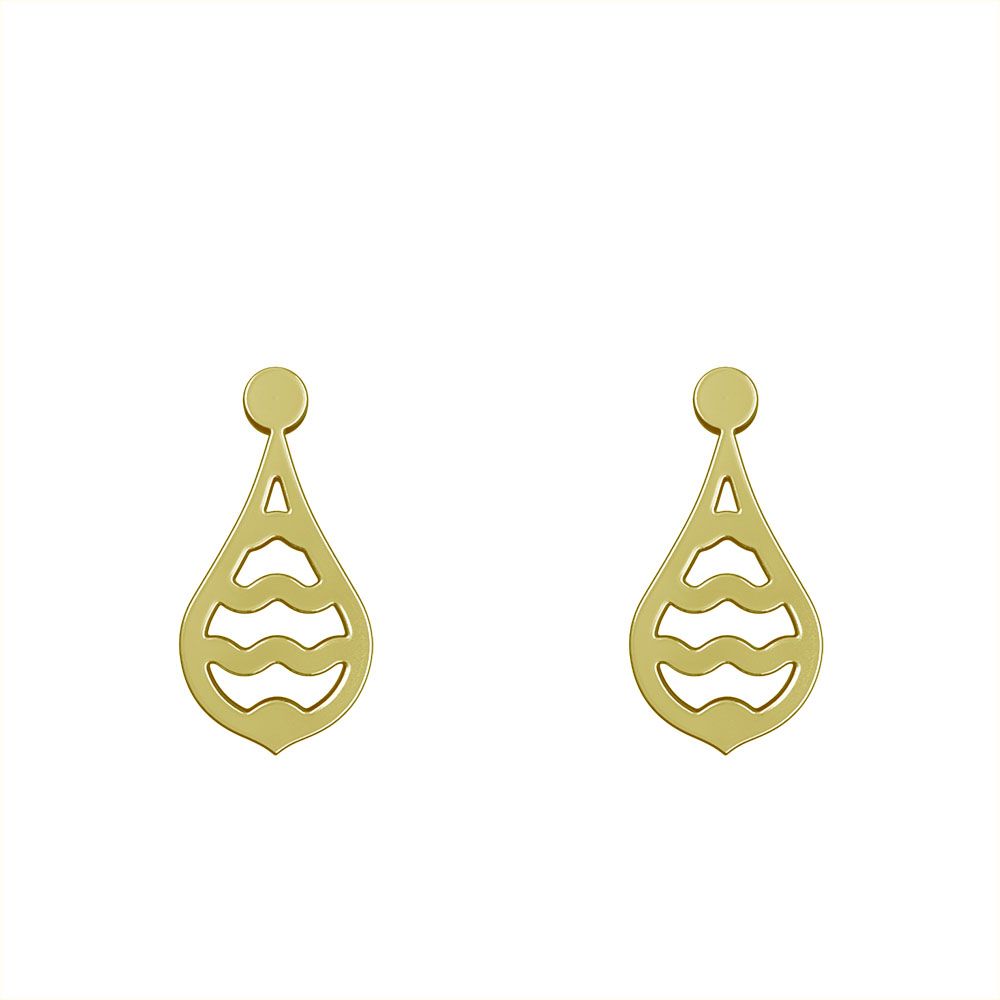 گوشواره طلا 18 عیار زنانه مدوپد مدل اشک کد GA1-11334 -  - 2