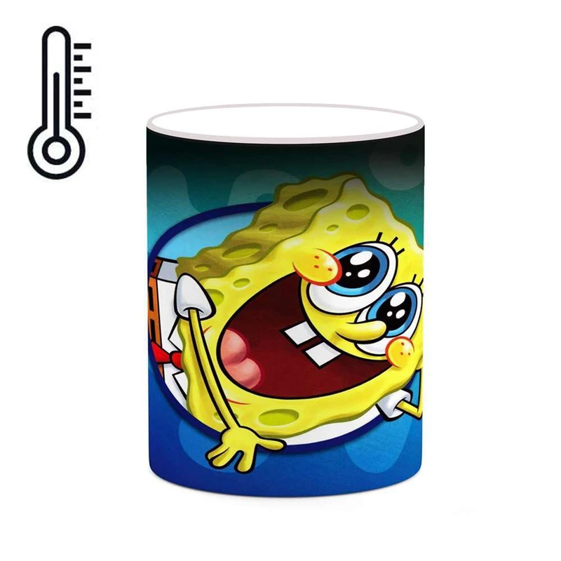 ماگ حرارتی کاکتی مدل کارتون باب اسفنجی کد mgh23475