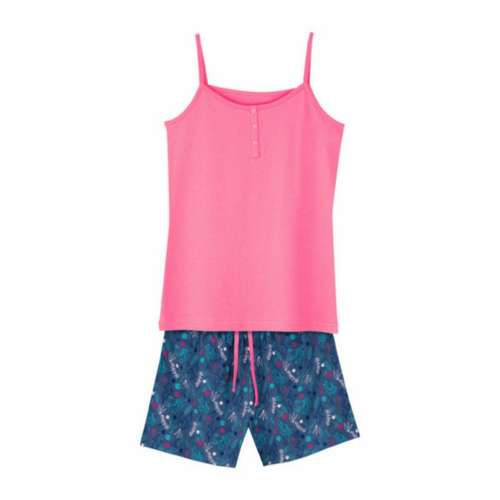 ست تاپ و شلوارک زنانه بلو موشن مدل بندی و دکمه شماتیک rosh bl