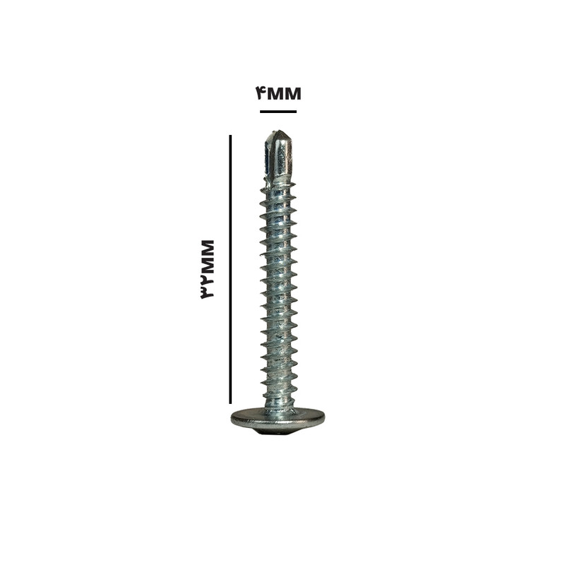 پیچ سرمته گرد واشردار HI5 مدل HI5  M4.2-13-25-32MM بسته 75 عددی
