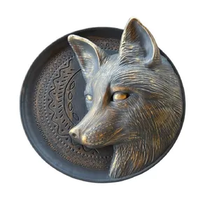 تابلو دیوارکوب مدل سکه ای طرح حیوانات روباه