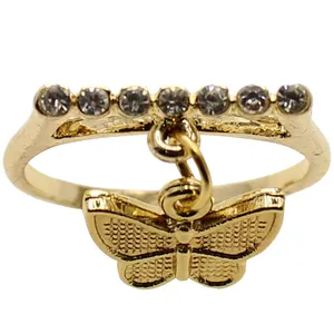 بند انگشتی زنانه طرح پروانه کد RKH_989