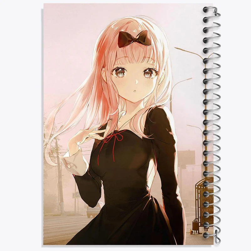 دفتر ژورنال نویسی 50 برگ خندالو مدل نقطه ای طرح چیکا چان انیمه کاگویا ساما کد 15997