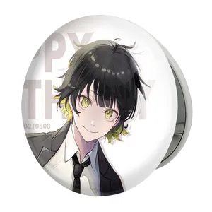 آینه جیبی خندالو طرح مگورو انیمه بلو لاک Blue Lock مدل تاشو کد 24381 