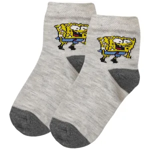 جوراب بچگانه مدل باب اسفنجی کد 1000-6