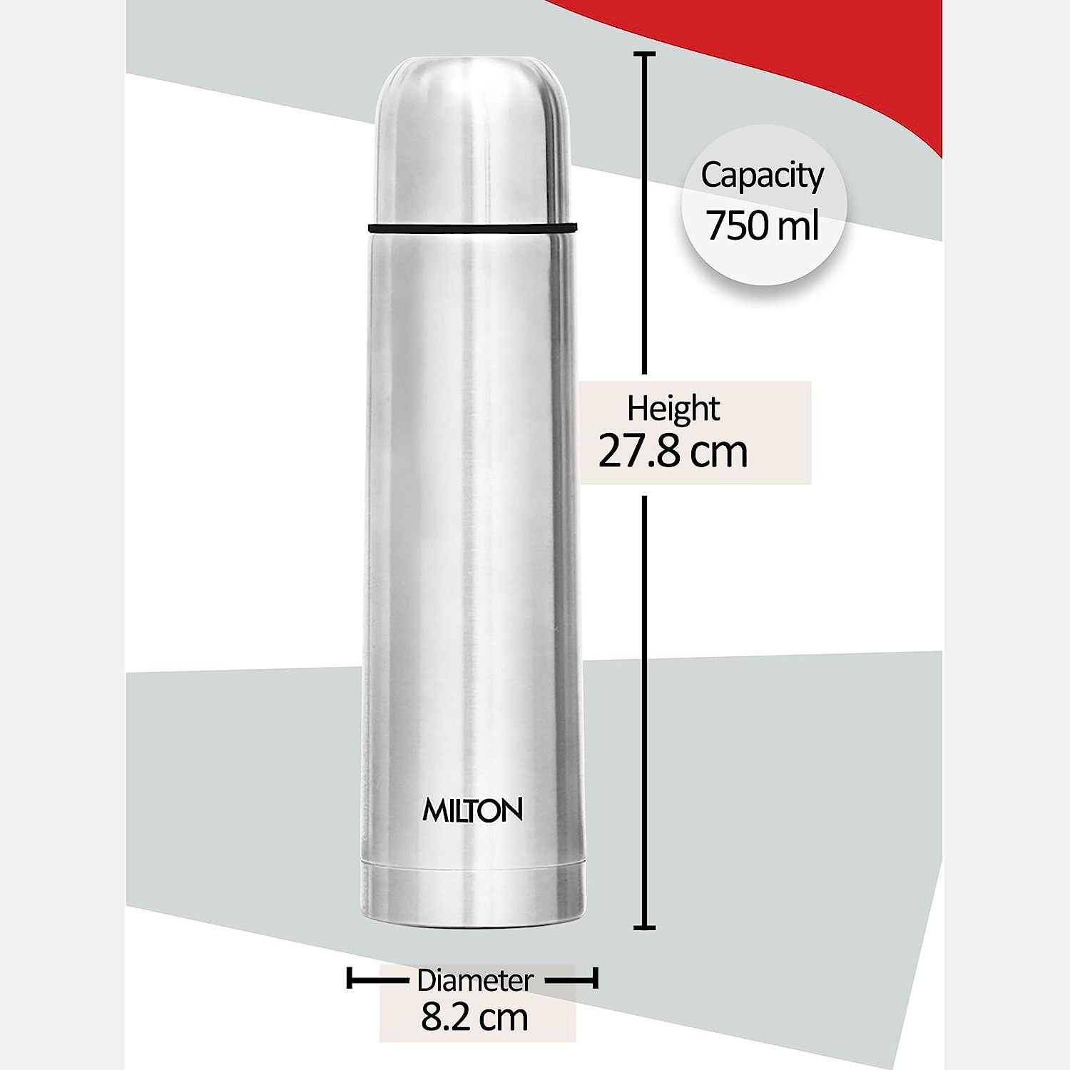 فلاسک میلتون مدل Flip Lid دربدار ترمواستیل گنجایش 0.75
لیتر به همراه کاور -  - 6