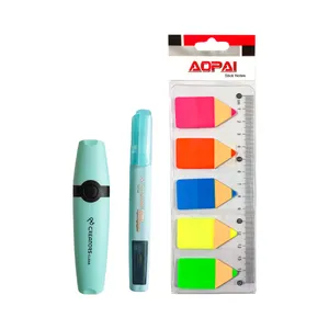 ماژیک علامت گذار سی.کلاس مدل پاستلی و نئونی به همراه برچسب جداکننده کتاب بسته 3 عددی