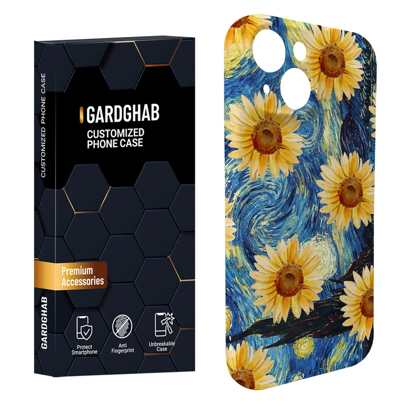 کاور گاردقاب مدل هنری مناسب برای گوشی موبایل اپل iPhone15 plus