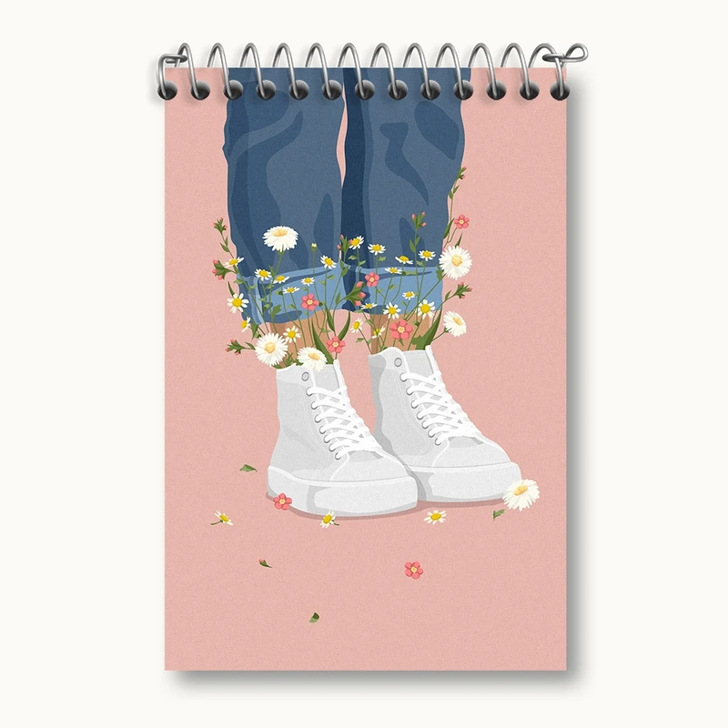 دفتر یادداشت 50 برگ خندالو مدل دخترانه کد F2792