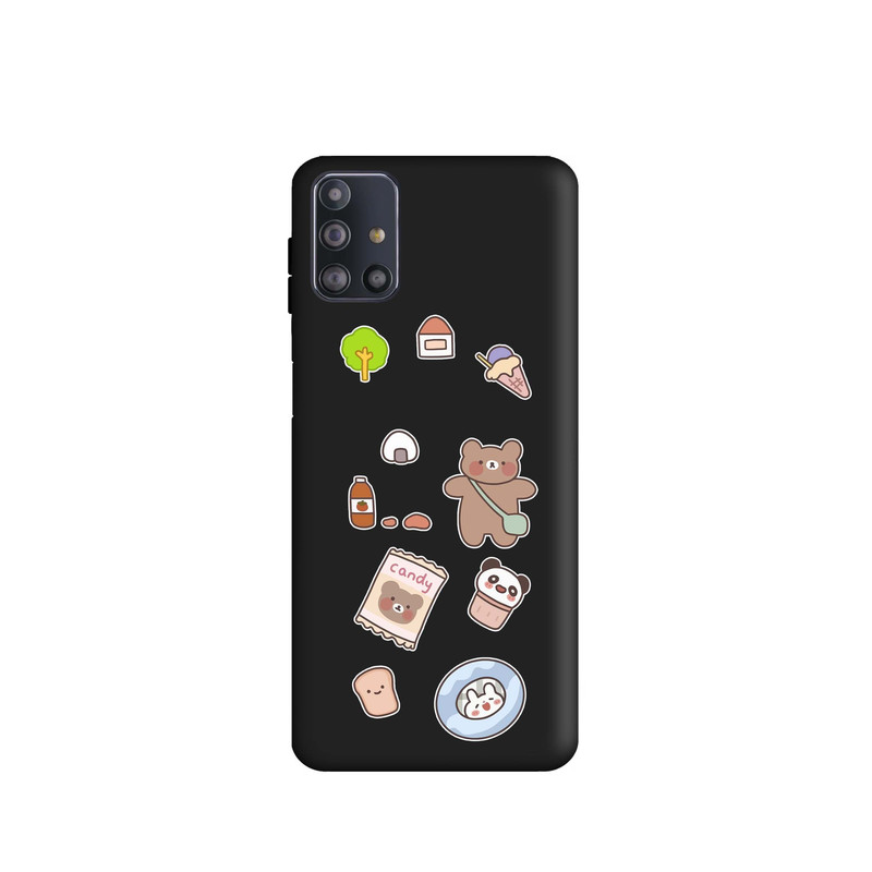 کاور طرح خرس شکلاتی کد m2449 مناسب برای گوشی موبایل سامسونگ Galaxy M31s 