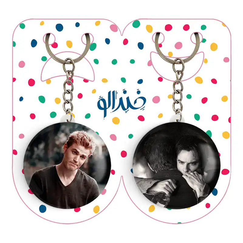 جاکلیدی خندالو مدل دیمون و استفان سالواتوره خاطرات یک خون آشام The Vampire Diaries کد 2027220261 مجموعه 2 عددی