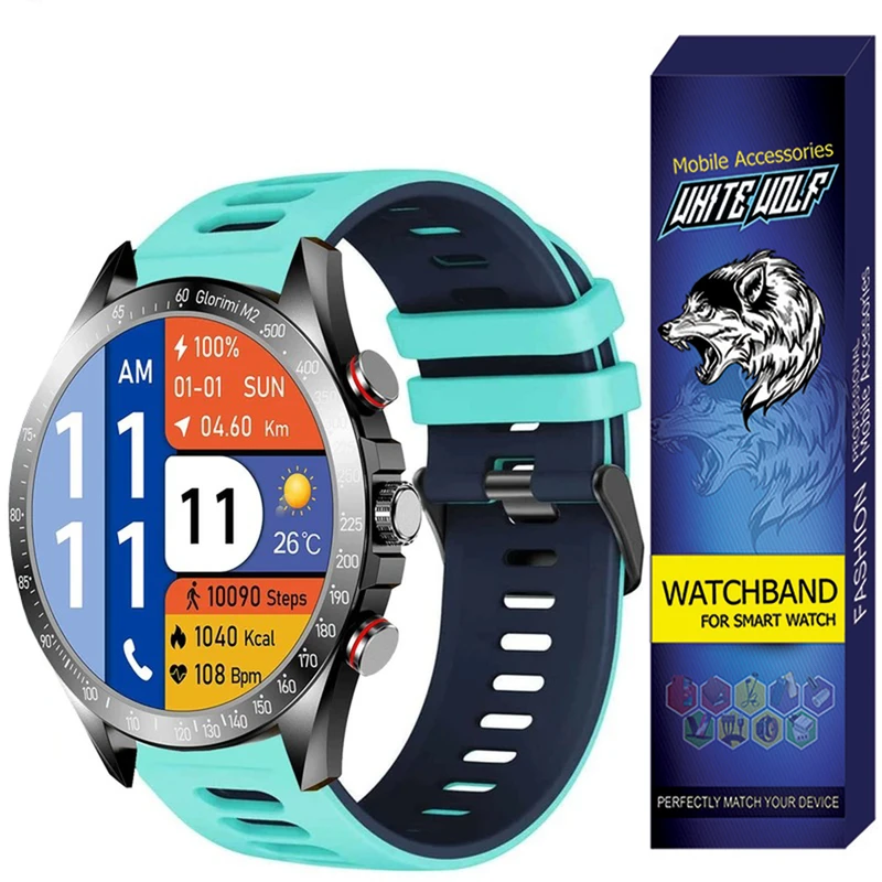 بند وایت ولف مدل WB-SIL- 2C مناسب برای ساعت هوشمند گلوریمی M2 / 22MM