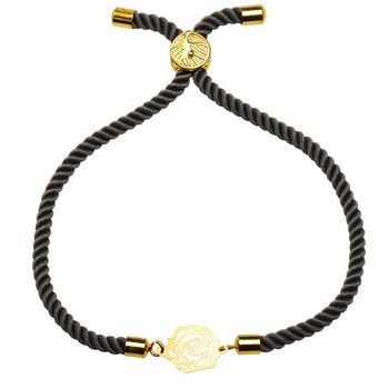 دستبند طلا 18 عیار زنانه کرابو طرح گل رز مدل Kr1406