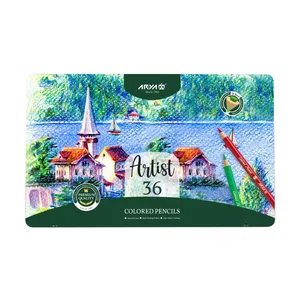 مداد رنگی 36 رنگ آرتیست مدل جعبه فلزی کد 037